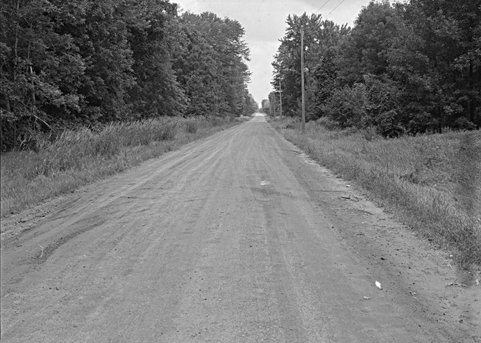 Historic image of Eleventh Concession road in Markham