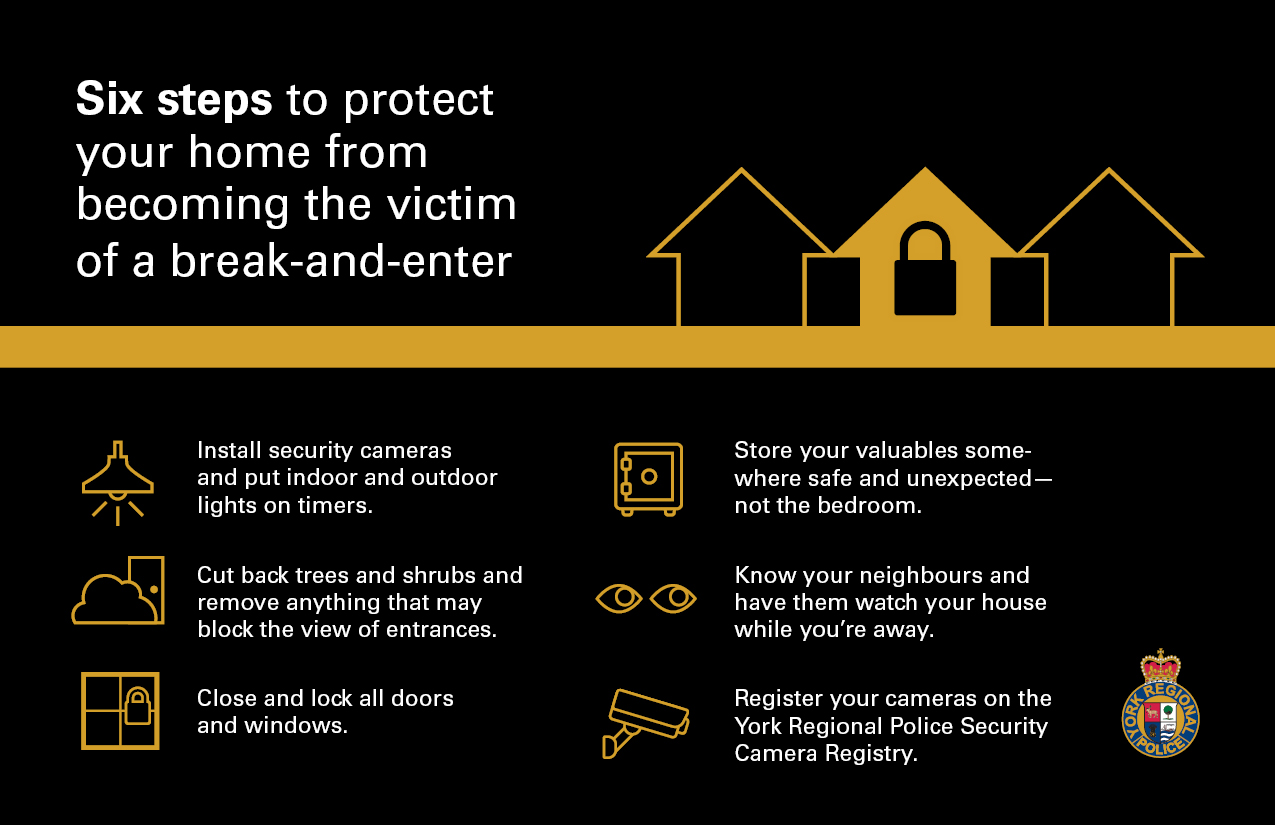 Six recommended steps for homeowners to prevent break and enters